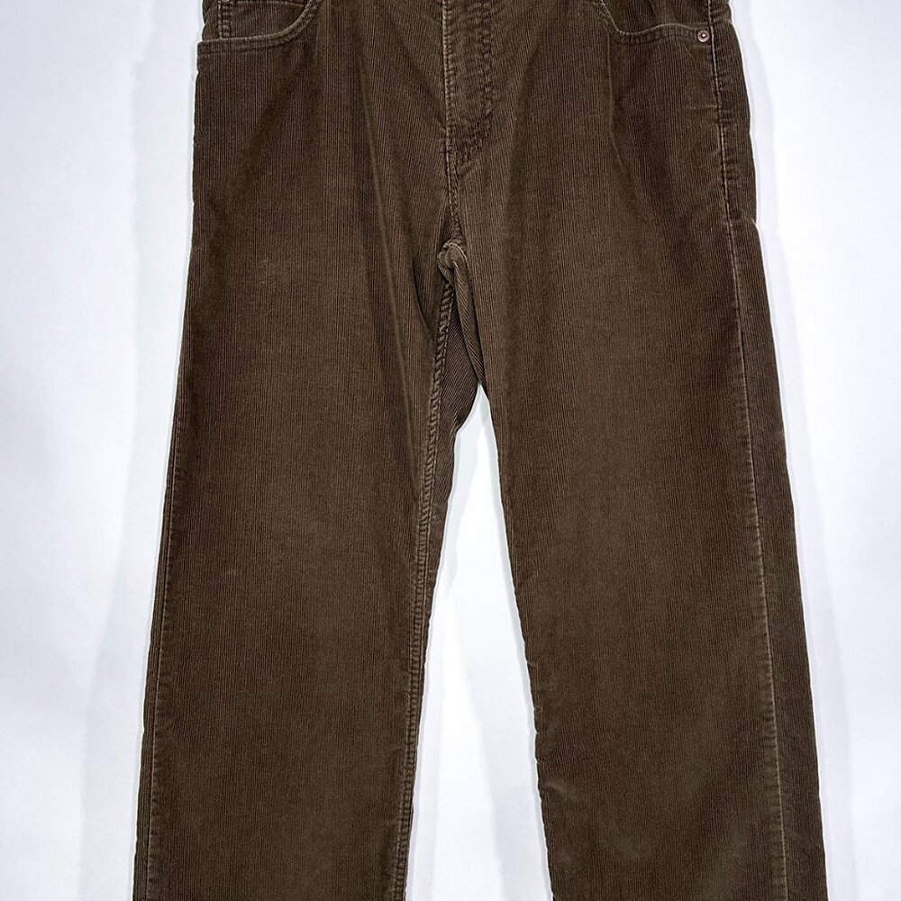Levi's 549 Corduroy The Original Jeans Low Loose Brown Size 34x32 - Picture 3 of 16